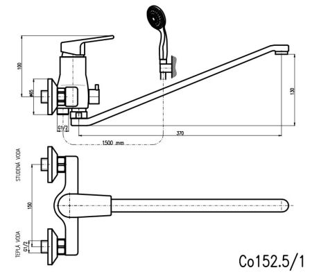 Смеситель для ванны Rav Slezak Colorado CO252.5/1
