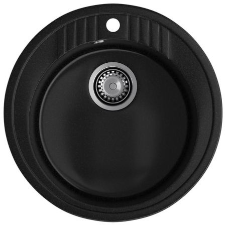 Кухонная мойка GranFest RONDO 520, черный, артикул R-520 черный
