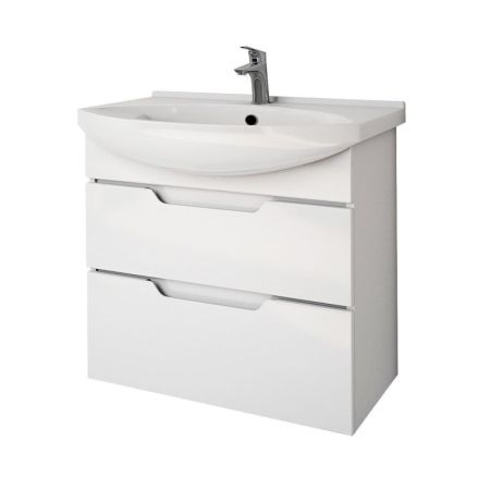 Тумба с раковиной подвесная/напольная Dreja Laguna Plus 65 см, белый, артикул 99-0105-com