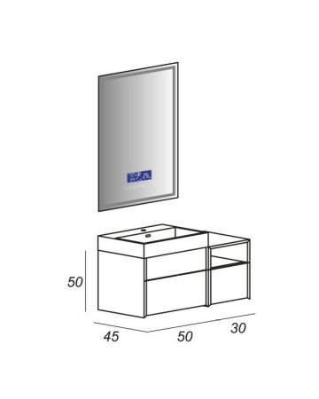 Мебель для ванной CEZARES SPACE