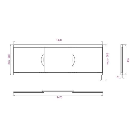 Экран под ванну Onika Лагуна-Эконом 150 белый