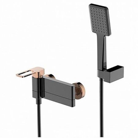 Смеситель для ванны Iddis Slide SLIBG00i02 Черный Розовое золото, артикул SLIBG00i02