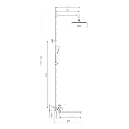 Душевая система Prohanss P31.24.05, сатин
