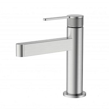 DELTA2.0 Смеситель для раковины без донного клапана, оружейная сталь DEL2.0-LVM-GM-W0