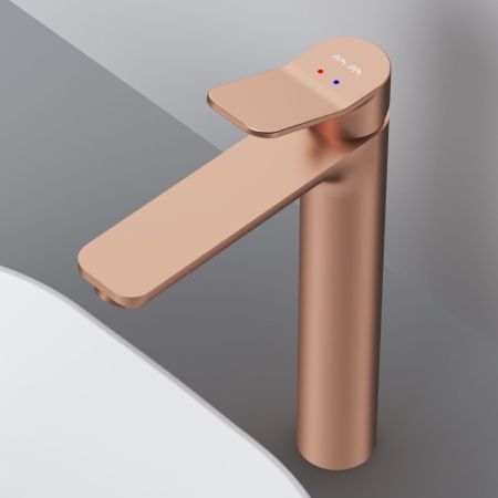 F85A92044 X-Joy, смеситель д/умывальника высокий, роз. золото, артикул F85A92044