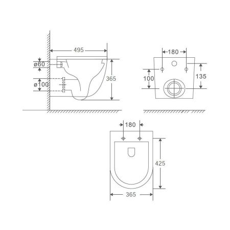 Комплект инсталляция и унитаз подвесной безободковый GROHE 39187001, артикул 39187001