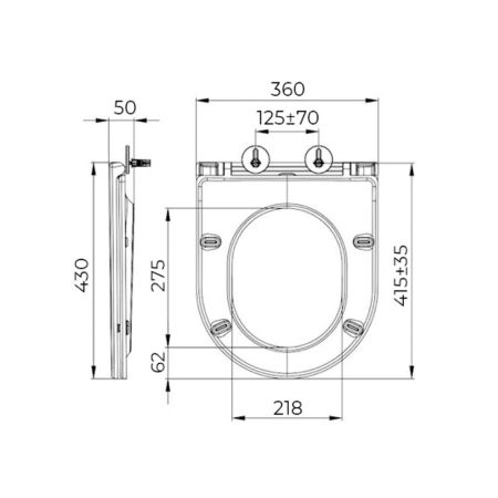 Крышка-сиденье для унитаза Terminus Аврора 91S01-11W, белый, артикул 91S01-11W