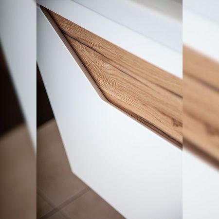 Комплект мебели для ванной Бриклаер БРАЙТОН 70, белый/дуб, артикул БРАЙТОН 70