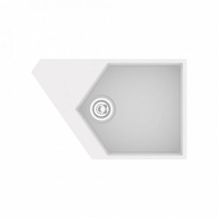 Кухонная мойка KitKraken River White 77 Белая, артикул K-775.9010