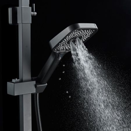 Душевая система Shevanik S7036H, черный