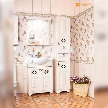 Комплект мебели для ванной Бриклаер КАНТРИ 65KP, бежевый дуб прованс