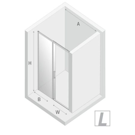 Дверь в нишу NEW TRENDY PRIME 140x200 D-0306A (хром), артикул D-0306A