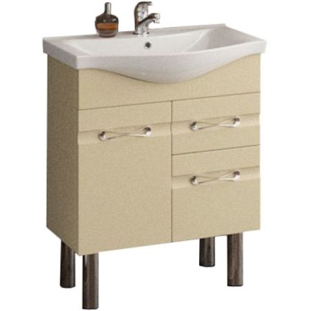 Тумба с раковиной SanVit Прима 65 kprim065 в цвете Ral прямые ручки Желтый глянец, артикул kprim065