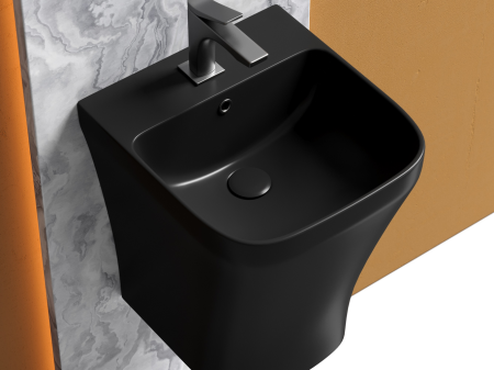 Раковина моноблок подвесная Дион (Dion) 365x406x447, цвет черный матовый, арт. CN6067MB, артикул CN6067MB