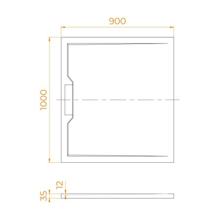 Душевой поддон прямоугольный RGW STE MB Черный мрамор (900x1000), артикул 52342910-14