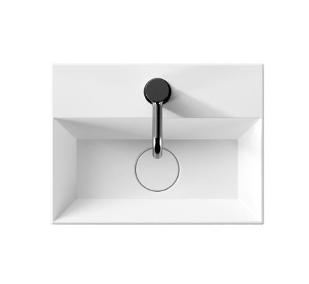 Alice Spy, подвесная прямоугольная раковина 40x30x11h см c крепежом fix01, цвет белый глянцевый, артикул 34120101