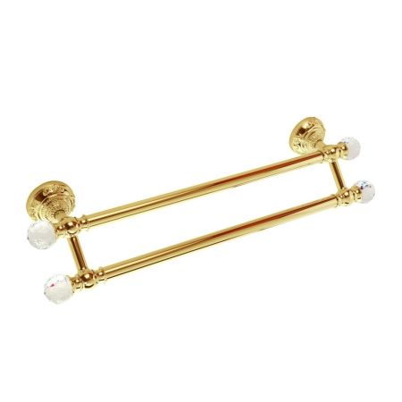 CRISTALIA Полотенцедержатель двойной L60 cm, золото/SWAROVSKI, артикул 16844