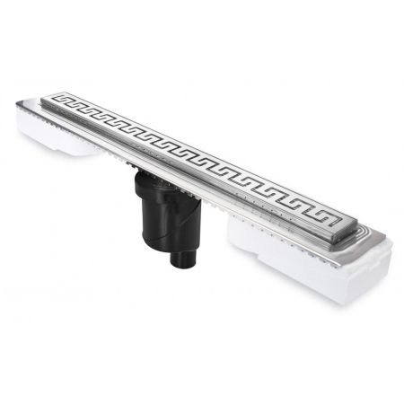 Желоб BERGES водосток В1 Antik 800, хром глянец, S-сифон D50/105 H50 вертикальный, артикул 091026