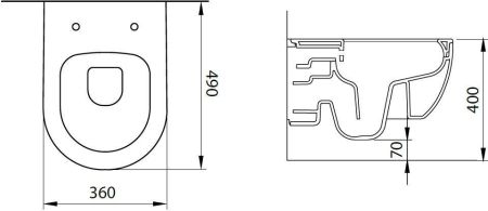 Чаша подвесного унитаза Allen Brau Priority 4.31002.31 черный матовый, артикул 4.31002.31