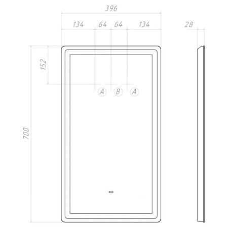 Зеркало VIGO Geometry Classic 400, артикул 068