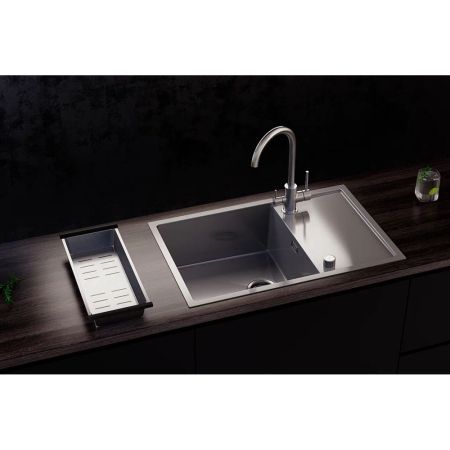 Кухонная мойка Ulgran Steel 780x500, брашированная сталь, артикул US 780-001