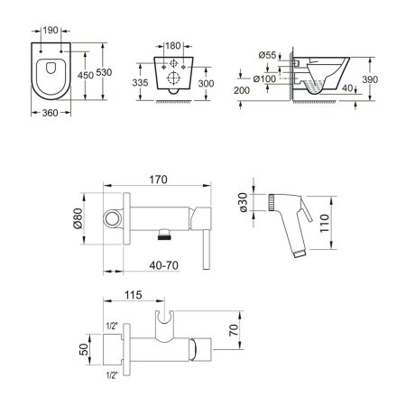 Комплект 2 в 1 Lavinia Boho Biore Rimless 21080006, артикул 21080006