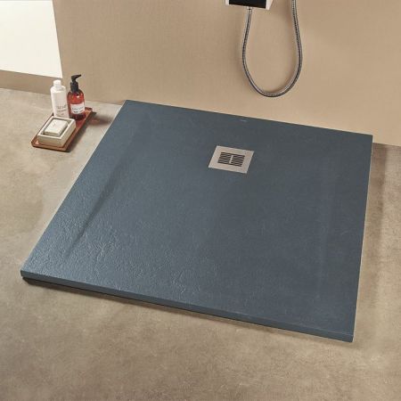 Душевой поддон из искусственного камня Sanitana Rocks 90x90 SP301384384100590 Антрацит, артикул SP301384384100590