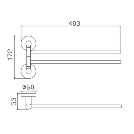 Полотенцедержатель Haiba HB8312, сталь