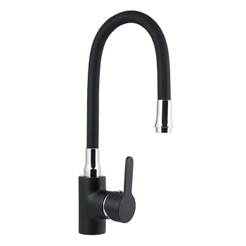 Смеситель для кухни с гибким изливом Славен СЛ-ЦВ-Ф27, черный