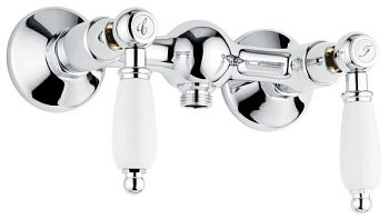 Emmevi Deco Ceramic, двухрычажный смеситель для душа, без набора для душа, хром