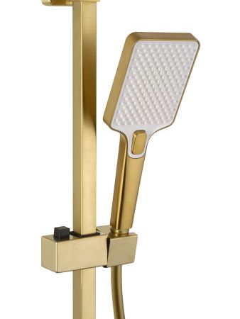 Душевая система WONZON & WOGHAND CUBE, Брашированное золото (WW-88739016-BG), артикул WW-88739016-BG