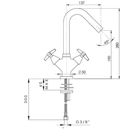 Nicolazzi Star  Смеситель  для раковины , без ьдонного клапана , цвет хром, артикул 4836TCCRA1