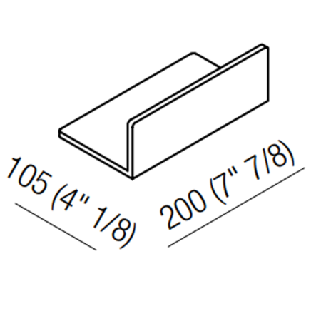 Agape Dot line Полочка для душа, цвет: белый