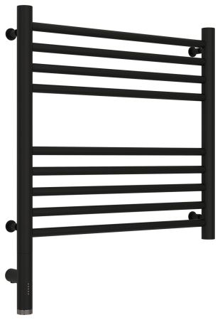 Полотенцесушитель электрический "БОГЕМА 3.0" прямая 500х500 / МЭМ левый (Матовый чёрный)
