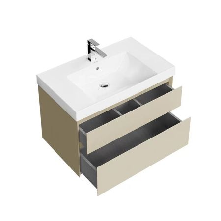 Тумба CUBO подвесная с ящиками 80, лимо матовая, артикул CUB.80.2\LIM