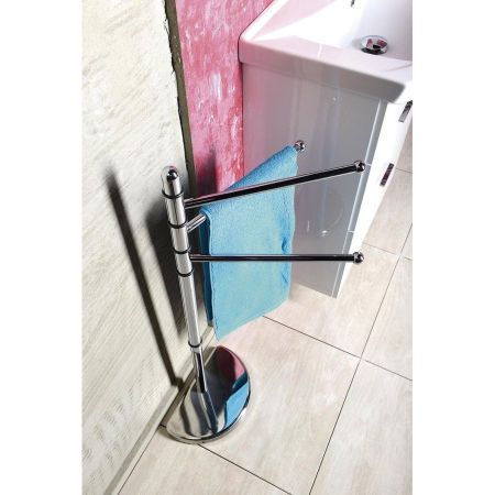 Стойка напольная HIBISCUS с тремя держателями для полотенец, хром, Sapho