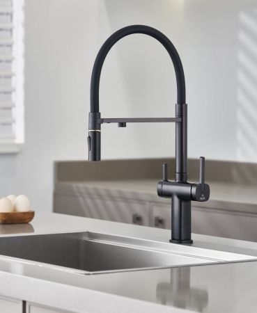 Смеситель для кухни с подключением фильтра для воды Rose R358H, черный