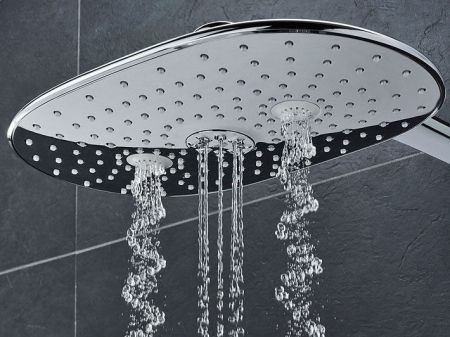 Верхний душ с кронштейном GROHE Rainshower DUO 360 мм, хром (26254000), артикул 26254000