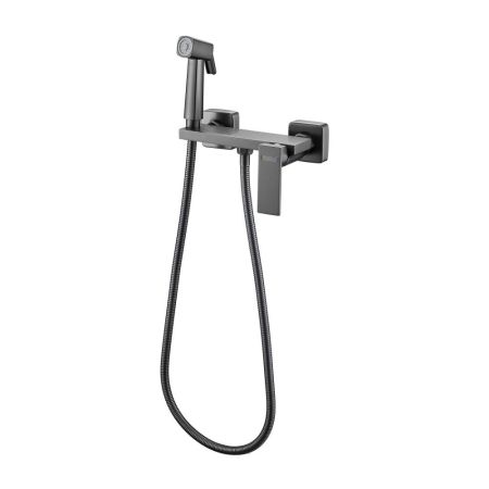 Гигиенический душ со смесителем Haiba HB5517-3, оружейная сталь, артикул HB5517-3