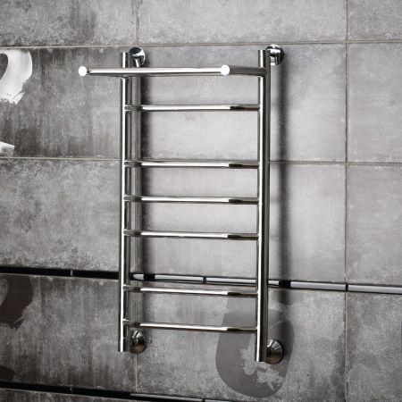 Водяной полотенцесушитель Тругор Браво 3 П НП 80x60 с полкой Хром, артикул Браво3/нп8060П