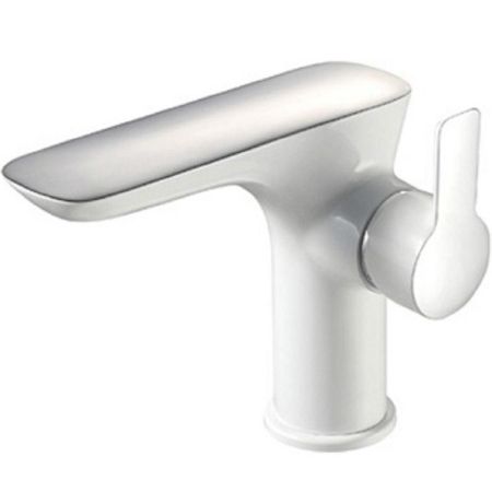 Смеситель для раковины Orans OLS-K1076 Серебристый хром Белый глянец, артикул OLS-K1076