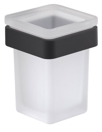 Gedy Samoa, настенный стеклянный стакан, цвет черный матовый, артикул A810(14)