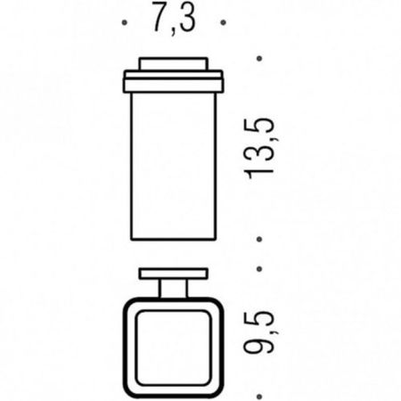 Colombo Basic Q Стакан, подвесной, цвет: чёрный матовый/матовое стекло, артикул B3702.NM-VAN