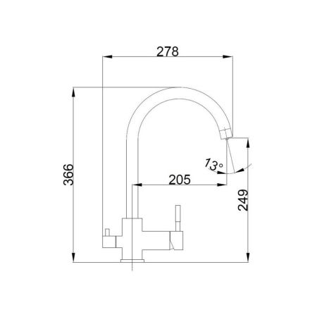 Смеситель для кухни с подключением фильтра воды Haiba HB43828-8, белый
