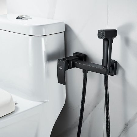 Гигиенический душ со смесителем Rose R1505H-1, черный