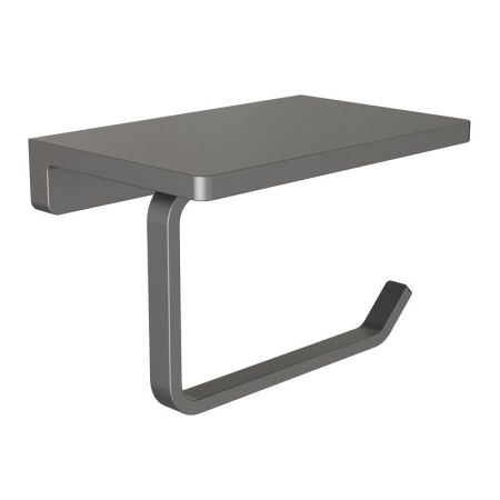 Держатель для туалетной бумаги с полочкой Knotlor PH101GM, оружейная сталь, артикул PH101GM