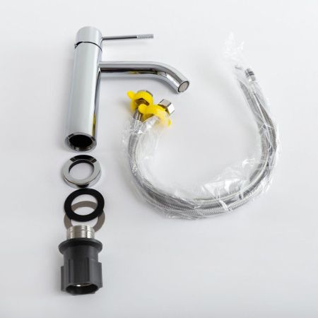 RELAX-LS1-01-W0 Смеситель для раковины однорычажный без донного клапана, хром, артикул RELAX-LS1-01-W0