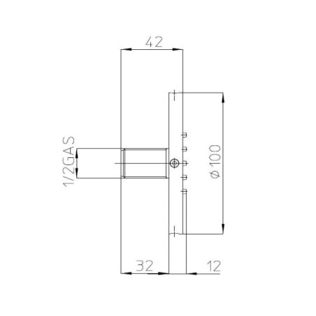 ФорФорсунка, Bossini, Tondo Flat , боковая, форма-круглая, диаметр,мм-100, дождевой спрей, самоочищающийся, материал-латунь,  цвет-чёрный матовый, артикул I00175.073