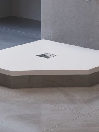 Душевой поддон трапеция RGW ST/T-W Белый (800x800), артикул 16155088-01