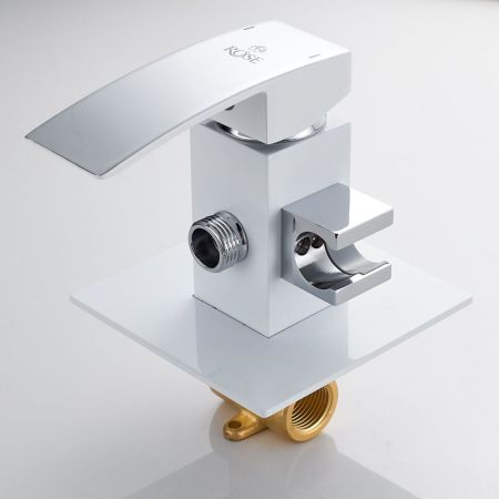 Гигиенический душ со смесителем Rose R1505F-2, белый/хром, артикул R1505F-2